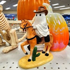 Ghost Cowboy Figurine on Horse
